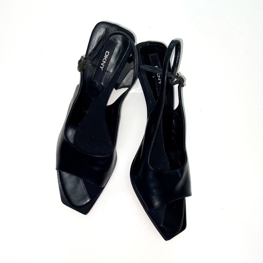 Rare DKNY Leather Slingback Heels - Picture 2 of 7